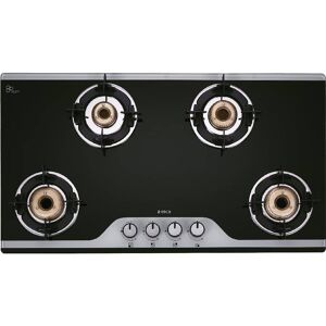 Elica 904 CT Vetro 2J Cooktop with Double Drip Tray, Ultra Slim Frame, Bakelite Knobs, Dual Toned Toughened Glass Top (TKN CROWN DT AI SERIES)