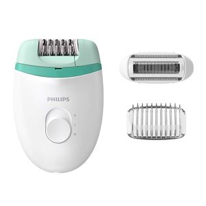 Philips Epilator with 2 Speed Setting, White & Green (BRE245-00)