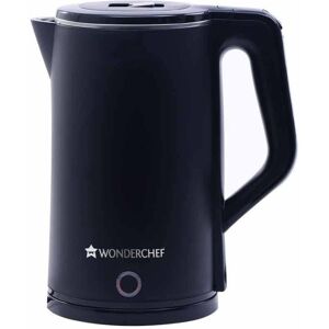 Wonderchef Cool Touch Electric Kettle with 1500 Watts, 1.8 Liter, Auto Shut Off, Double Wall, Stainless Steel Inner Body (Black)