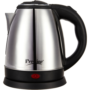 Prestige PKOSS Electric Kettle with Automatic Cut-Off, 1.5Litres, Elegant Handles With Single-Touch Lid Locking, Concealed Element,1500Watts (Black)