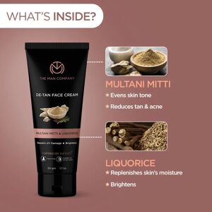 The Man Company De-Tan Face Cream Multani Mitti & Liquorice