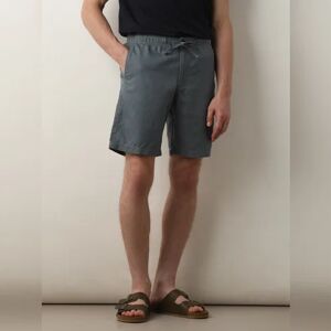 SELECTED HOMME Blue Mid Rise Drawstring Linen Shorts