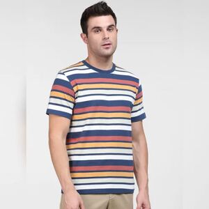 SELECTED HOMME Blue Striped Crew Neck T-shirt