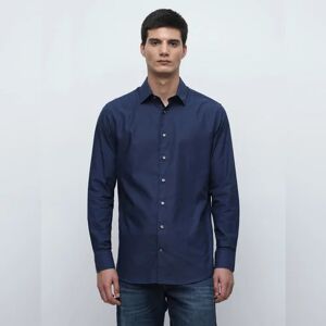 SELECTED HOMME Dark Blue Organic Cotton Shirt