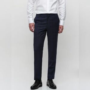 SELECTED HOMME Blue Mid Rise Check Suit-Set Trousers