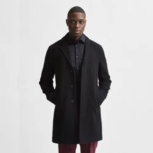 SELECTED HOMME Black Woollen Long Coat