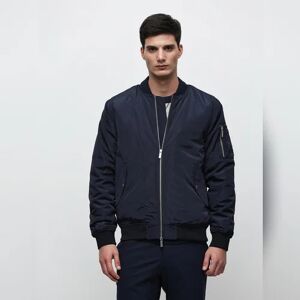 SELECTED HOMME Dark Blue Zip-Up Bomber Jacket