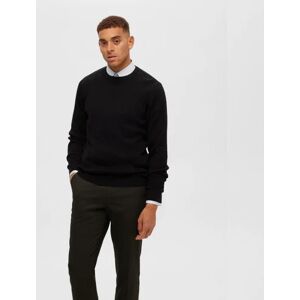 SELECTED HOMME Black Cable Knit Pullover