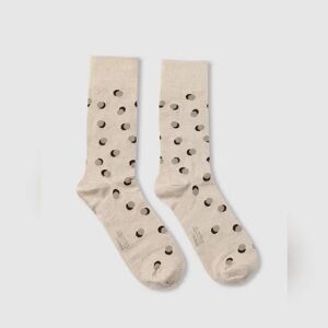 SELECTED HOMME Beige Polka Dot Mid Length Socks