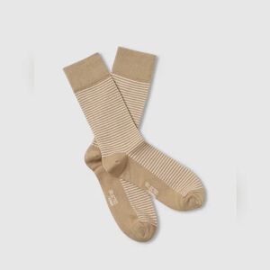 SELECTED HOMME Beige Striped Mid Length Socks