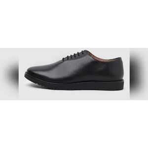 SELECTED HOMME Black Whole Cut Leather Shoes