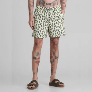 JACK & JONES JACK&JONES Yellow Abstract Print Swim Shorts