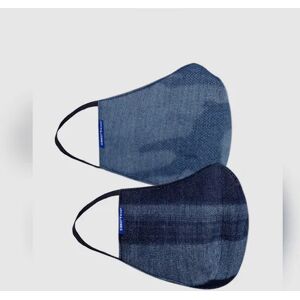 JACK & JONES JACK&JONES Pack of 2 Blue Lightweight Denim 3PLY Mask