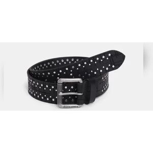 JACK & JONES JACK&JONES Black Stud Detail Leather Belt