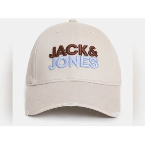 JACK & JONES JACK&JONES Beige Embroidered Text Cap