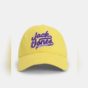 JACK & JONES JACK&JONES Yellow Embroidered Logo Varsity Cap