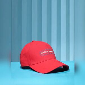 JACK & JONES JACK&JONES Red Logo Print Baseball Cap