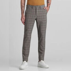 JACK & JONES JACK&JONES Brown Mid Rise Check Pants