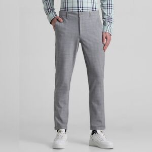 JACK & JONES JACK&JONES Grey Mid Rise Check Print Pants