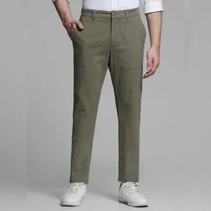 JACK & JONES JACK&JONES Green Mid Rise Slim Fit Pants