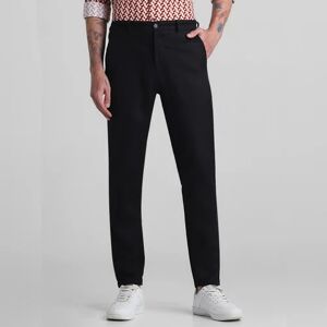 JACK & JONES JACK&JONES Black Mid Rise Cotton Pants