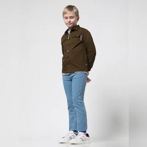 JACK & JONES JUNIOR JACK&JONES Boys Brown Patch Pocket Full Sleeves Shirt