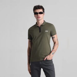 JACK & JONES JACK&JONES Olive Zip Detail Polo T-shirt