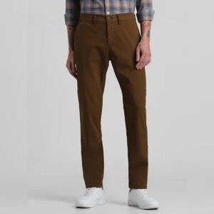 JACK & JONES JACK&JONES Dark Brown Mid Rise Slim Fit Pants