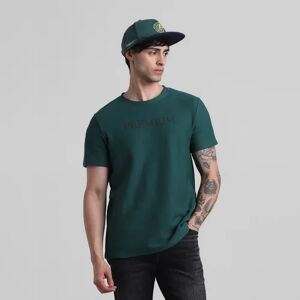 JACK & JONES JACK&JONES Green Text Print Crew Neck T-shirt