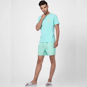 JACK & JONES JACK&JONES Blue T-shirt & Printed Shorts Set