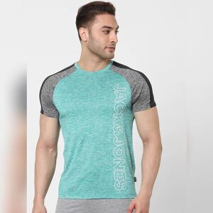 JACK & JONES JACK&JONES Green Logo Print Gym T-shirt