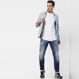 JACK & JONES JACK&JONES Blue Striped Full Sleeves Shirt