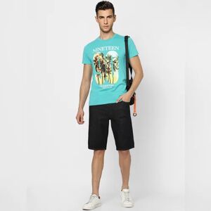 JACK & JONES JACK&JONES Light Blue Graphic Print Crew Neck T-shirt