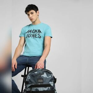 JACK & JONES JACK&JONES Blue Graphic Print Crew Neck T-shirt