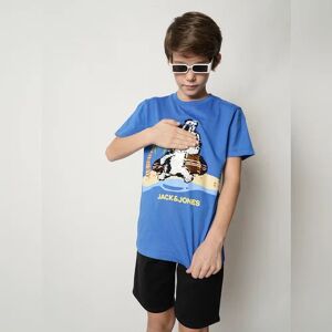 JACK & JONES JUNIOR JACK&JONES Boys Blue Sequined Graphic T-shirt