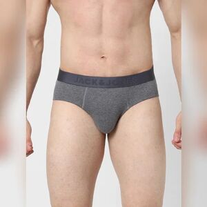 JACK & JONES JACK&JONES Navy Blue &amp; Grey Briefs - Pack of 2