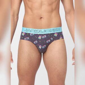 JACK & JONES JACK&JONES Purple &amp; Blue Graphic Print Briefs - Pack of 2