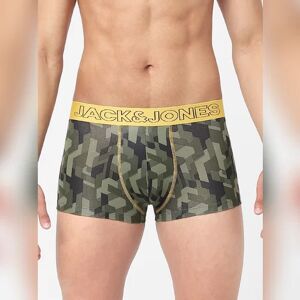 JACK & JONES JACK&JONES Green Camo and Check Trunks - Pack of 2