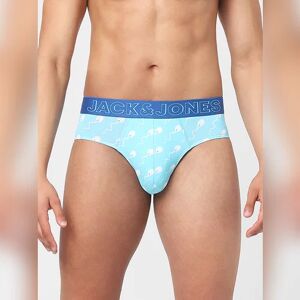 JACK & JONES JACK&JONES Blue Printed Briefs - Pack of 2