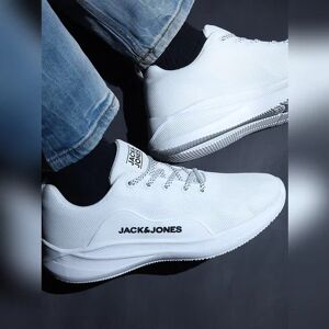 JACK & JONES JACK&JONES White Lace-Up Mesh Sneakers