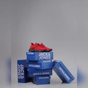 JACK & JONES JACK&JONES Red Mesh Lace Up Sneakers