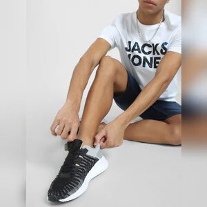 JACK & JONES JACK&JONES Black Mesh Detail Lace-Up Sneakers