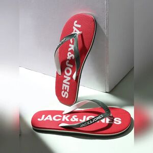 JACK & JONES JACK&JONES Red Colourblocked Flip Flops