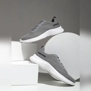 JACK & JONES JACK&JONES Grey Mesh Lace-Up Sneakers