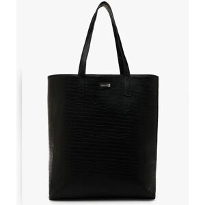 VERO MODA Black Croc Embossed Tote Bag