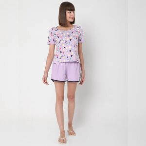 VERO MODA Purple T-shirt &amp; Shorts Set