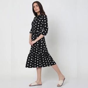 VERO MODA Black Polka Dot Midi Dress