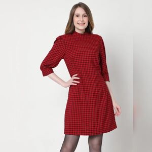 VERO MODA Red Check Mini Dress