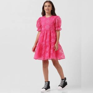 Vero Moda Girls VERO MODA GIRL Bright Pink Embroidered Floral Dress