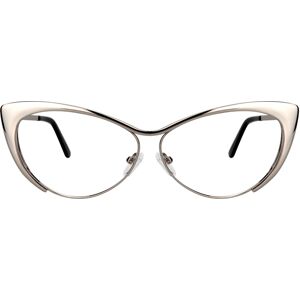 Vooglam Optical Annabelle - Sleek Silver Cat Eye Glasses